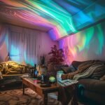 Northern Lights Led Atmosphere Projection Lamp Rgb Remote Control, Galaxy Star Projector, Bedroom Night Light Projector, Star Projector, Adult Room Decoration, Home Theater, Ceiling, Gift Decoration, Camping, Wedding Decoration, Magical Projection Lamp Gifts, Holiday Party, Home Decor, Christmas Gift, Best For Christmas - Image 4