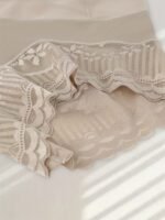 Women'S High-Waisted Postpartum Shapewear Shorts - Tummy Control Seamless Underwear With Lace Trim, High Support Compression For Body Contouring & Posture Alignment, Elegant Beige, Tummy Control Shapewear - Image 9