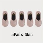 5 Pairs Of Men'S Summer Breathable Mesh Bottom Business Casual Sports Non-Slip Invisible Boat Socks - Image 7