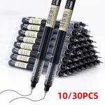 30Pcs/10Pcs Direct Liquid Quick Drying Ballpoint Pen, 0.5Mm Black, Blue, Red. Brush Questions To Write Homework Gel Pen, School Office Writing Stationery Gel Pen, A Good Pen To Write