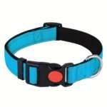Mitooe 1Pc Reflective Dog Collar With Safety Locking Buckle, Adjustable Soft Neoprene Padded, Breathable Nylon, Striped Pattern, Polyester Material For Small To Large Dogs - Image 7