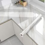 1 Roll Self-Adhesive Marble Texture Kitchen & Bathroom Wallpaper - Removable Peel & Stick Film With White/Gray/Black Marble Pattern, Glossy Finish, Easy Application For Countertops, Walls, Sinks, Shower Doors - Durable Surface Protector, Scratch &, Easy Clean, Peelable Film, Textured Surface, Seamless Matching, Suitable For Cabinets & Desks, Modern Marble Design - Image 39