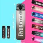 32 Oz (1000 Ml) Inspirational Sports Water Bottle With Time Markers - Wide Mouth, Leak-Proof, And Stir-Friendly - Includes A Carrying Strap (1 Bottle) - Image 4