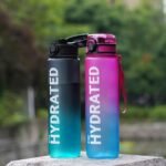 32 Oz (1000 Ml) Inspirational Sports Water Bottle With Time Markers - Wide Mouth, Leak-Proof, And Stir-Friendly - Includes A Carrying Strap (1 Bottle) - Image 2