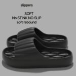 Women'S Eva Slides - Thick Cushioned Non-Slip Flat Sandals With Ribbed Texture, Soft Rebound Comfort For Indoor/Outdoor Use, Beach & Home Relaxation, Beige, Ladies Slippers - Image 9