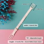 3-Pack Bra Straps Holder Anti-Slip Elastic Adjustable Clips, Lingerie Accessory, Undergarment Shoulder Strap Fix With Metal Buckles, Black/White/Beige - Image 4