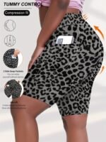 Plus Size - Women'S Plus Size High Waist Crescent Pocketed Shorts - Stretchy, Comfort Fit, Casual Summer Style With Plump Design, Breathable Fabric For Everyday Wear, Plus Size Shorts - Image 9