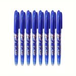 8Pcs/Set Erasable Pens Gel Rolling Ball Smooth Writing 0.5Mm Pens With Eraser For School Classroom Teacher Office Stationary School Supplies Gifts Black Blue Red Pink Orange Purple Light Blue - Image 7