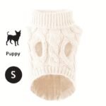 1Pc Cozy Knit Cat & Dog Sweater - Soft Acrylic Pullover For Small To Medium Pets, Winter & Fall Warmth, 7 Color Options, Machine Washable - Image 2
