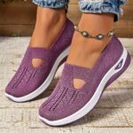 Women'S Slip-On Casual Sneakers - Breathable Fabric Upper & Eva Cushioned Sole, Low-Top Comfortable Walking Shoes For All-Season Wear, Multi-Color Options, Ladies Sneakers - Image 25