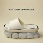Women'S Comfortable Eva Slides - Non-Slip, Cushioned Thick Sole, Round Toe, Ribbed Texture - Ideal For Indoor/Outdoor Use, Beach & Home Relaxation, All-Season Slippers, Indoor Slippers|Elegant Slippers|Eva Material Slides - Image 17