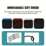 1Pc Mini Magnetic Brush For Fish Tank, Small Cleaner With Double-Sided Cleaning And Algae Scraper, Algae Cleaning Tool Fish Tank Brush - Image 6