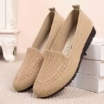 Women'S Knitted Solid Color Loafers, Lightweight Non-Slip Flat Slip On Shoes, Casual Walking Shoes - Image 3