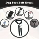 Adjustable Dog Car Seat Belt With Secure Buckle - Heavy-Duty Pet Safety Harness, Quick-Release Buckle, Machine Washable Dog Leash For Suvs, Sedans, Trucks - Vehicle Restraint For Small To Large Dogs - Travel Safety Leash, Dog Seatbelt, Sturdy Metal Clip, Reinforced Stitching, Suv Owners, Dog Leash For Car, Dog Harness, Nylon Cord For Car Belt, Car Belt, Dog Belt, Dog Manner Belt, Dog Seatbelt For Car, Dog Car Restraint, Dog Harness For Small/Medium/Large Dogs, Dog Accessory - Image 4