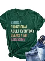 Plus Size Functional Letterprint T-Shirt, Casual Crew Neck Short Sleeve T-Shirt For Spring & Summer, Women'S Plus Size Clothing - Image 5