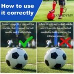 Portable Manual Air Pump Kit, Pvc Ball Pump Inflator With Needle, Nozzle, Extension Hose For Soccer Basketball Football Volleyball Water Polo Rugby Exercise Sports Ball Balloon Swim Inflatables, Blue, Without Battery - Image 2