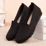 Women'S Knitted Solid Color Loafers, Lightweight Non-Slip Flat Slip On Shoes, Casual Walking Shoes - Image 12