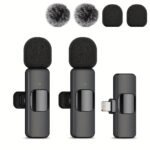 Wireless Lavalier Microphone With Usb-C, 2, 4Ghz Non-Wireless, Rechargeable Lithium Battery, Plug And Play, For Android, For Iphone, For Ipad - Ideal For Live Streaming, Interviews, And Video Recording, Live Streaming Microphone | Modern Microphone Design | Durable Build Quality, Microphone For Recording