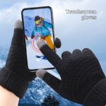 A Pair Of Women'S Winter Outdoor Touchscreen Gloves That Are Warm, Thick, And Plush, Suitable For Driving And Cycling In Cold Weather. These Stylish And Versatile Gloves Are Perfect For Couples During The Winter Season, Ideal For Festive Dates, Writing, And Office Use, Featuring A High Aesthetic Appeal. - Image 2