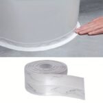 Easy-Install Waterproof Sealing Strip - Self-Adhesive White Pvc, Perfect For Showers, Sinks, Kitchens & Bathtubs - Home & Commercial Use - Image 2