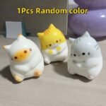 1Pc Cute Cartoon Cat Squeeze Toy, Soft Slow Rebound Pu Pop Fidget, Mixed Colors, Ideal For Kids & Adults, Perfect For Halloween & Christmas Gifts - Image 3