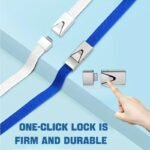 1 Pair Of 8Mm Wide Elastic Flat Straps With Metal Press Switch Buckle, Free Binding And Tying, Lazyman'S Shoelaces - Image 6