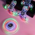 Colorful Finger Spinner, Glowing Rotating Novelty Fidget Spinner, Fun Party Favor, Christmas, Halloween, Carnival, New Year, Birthday Gift, Party Favor, Fun Game Time, Safe Material, Durable Design, Cool Toy, Kids' Small Toy - Image 9