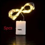 5/10Pcs Led Fairy Lights - Battery Operated, Silvery Wire String Lights For Diy Weddings, Parties, Bedrooms & More - 20 Led Firefly Starry Sky Moon Lights For Festive Decor - Image 3