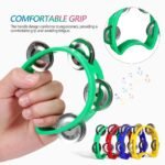 Grasp Training Musical Instrument Educational Toy 4-Bell Hand-Ring Bell Dance Performance Hand-Ring Bell Music Perception Educational Toy New Hand Drum Metal Bell Percussion Instrument Entertainment Instrument Plastic Single Layer Flower Drum Circle - Image 10
