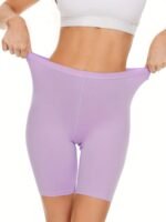 1Pc Plus Size Simple Underwear, Women&Apos;S Solid Color Mid Rise Soft & Comfortable Panty - Image 6