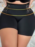 Women'S Plus Sexy Shapewear Shorts, Plus Size Hot Lace Stitching Tummy Control Slimming Shorts - Image 8