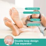 2Pcs Soft Gel Toe Separators With 2 Loops - Comfortable Silicone Toe Spacers For Daily Ues, Yoga And Everyday Relaxation - Flexible Durable And Reusable Design - Toe Spreaders For Foot Care, Ideal For Men & Women - Applicable To All Kinds Of Shoes - Image 8