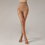 Apricot-Colored Slim-Fit Compression Stockings For Shaping And Beautifying Legs - Image 3