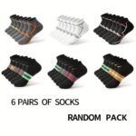 Acefine 6 Pairs Of Men'S Athletic Socks With Stripes And Honeycomb Patterns For Running, Hiking, Cycling, And Walking - Image 13