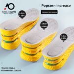 1 Pair Insol Nafu Comfort Height Increase Insoles - Air Cushion Shock Absorption, Breathable & Odor-Resistant, 3 Sizes (1.5Cm, 2.5Cm, 3.5Cm), Tpu Material For Men & Women, Perfect Fit For All-Day Comfort