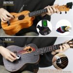 1Pc Qijistar 2-In-1 Guitar & Ukulele Tuner And Pick Combo With Digital Display, 12-Tone Equal Temperament, Portable Tuner With Built-In Pick - Compatible With Acoustic/ Guitars, Bass, Ukuleles - Ideal For Beginners & Professionals - Compact & User-Friendly Design With Clear Display & One-Touch Operation - Image 6
