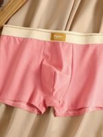 3Pcs Men'S Boxer Briefs - Soft, Light Beige-Friendly, High Elasticity, Non-Stretch, Solid Color (Black, Orange, Brown) With White Trim, Comfortable Underwear|Minimalist Underwear|Soft Fabric Underwear - Image 8