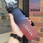 1Pc Portable Leakproof Water Bottle With Time Marker And Carrying Strap - Image 3