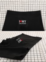 1 Pc Men'S "I Love You, My Girlfriend" Print Boxer Briefs - Ultra Comfortable, High Elasticity, Breathable, Lightweight, Casual Attire, Perfect Valentine'S Gift, Everyday Comfortable Underwear | Playful Print Briefs | Glossy Finish Underwear - Image 5