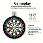 12 Sticky Balls/6 Sticky Balls, Dart Board Set Indoor Outdoor Toy Balance Training Parent-Child Interactive Birthday Party Game Supplies - Image 7