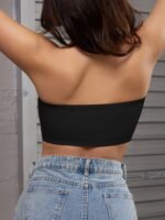 Seamless Solid Bandeau Bra, Comfy Strapless Wrap Chest, Women'S Lingerie & Underwear - Image 4