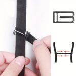 3-Pack Bra Straps Holder Anti-Slip Elastic Adjustable Clips, Lingerie Accessory, Undergarment Shoulder Strap Fix With Metal Buckles, Black/White/Beige - Image 2