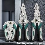 Multifunctional Foldable Wire Strippers: Special Wire Strippers For Electricians, Can Strip Wires, Cut Wires, Twist Water Pipes, Crimp Terminals, Etc., One Pair Is More Than One Pair. Folding Design, Easy To Store. Can Be Used For Electricians, Families, Construction Sites, Etc. - Image 2