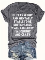 Plus Size Letter Print T-Shirt, Casual Crew Neck Short Sleeve Top For Spring & Summer, Women'S Plus Size Clothing - Image 4