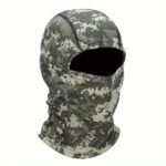 1Pc Unisex Camouflage Balaclava Hat - Full Face Mask & Neck Gaiter With Breathable Mesh-Like Texture, Multi-Color Camo Patterns (Green/Brown/Black) For Cycling, Skiing, Fishing, Motorcycling - Windproof & Sun Protection, Durable Textile Fabric, Versatile Outdoor Sports Mask & Headscarf - Image 42