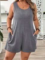 Women'S Plus Size Solid Color Casual Jumpsuit Pants For Comfortable And Cool Casual Attire - Image 6