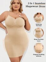 Gsilisupport Plus Size Seamless Shapewear Dress - Tummy Control, Waist Lift, Buttock Sculpting, Elegant Backless Slip Design, Stretch Nylon Fabric, Comfort Fit For Women, Special Occasion Attire | Seamless Fashion | Medium Support Garment - Image 4