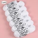 6 Pairs Of Black, White, And Grey Women'S Ankle Socks - Image 4