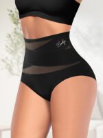 High-Waisted Shaping Women'S Underwear Made Of Breathable Mesh, Featuring Cross-Body Support, Seamless, Triangular Design For Body Sculpting And Lifting. - Image 2