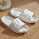 Solid Color Eva Slides, Lightweight Soft Sole Flat Home Bathroom Slides, Non-Slip Casual Beach Slides - Image 11